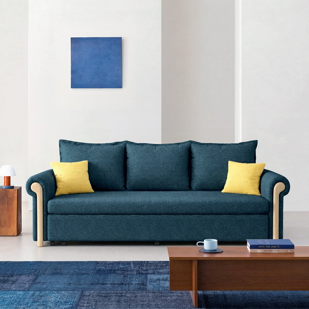 Braylene Two Seater Sofa Bed, Linen