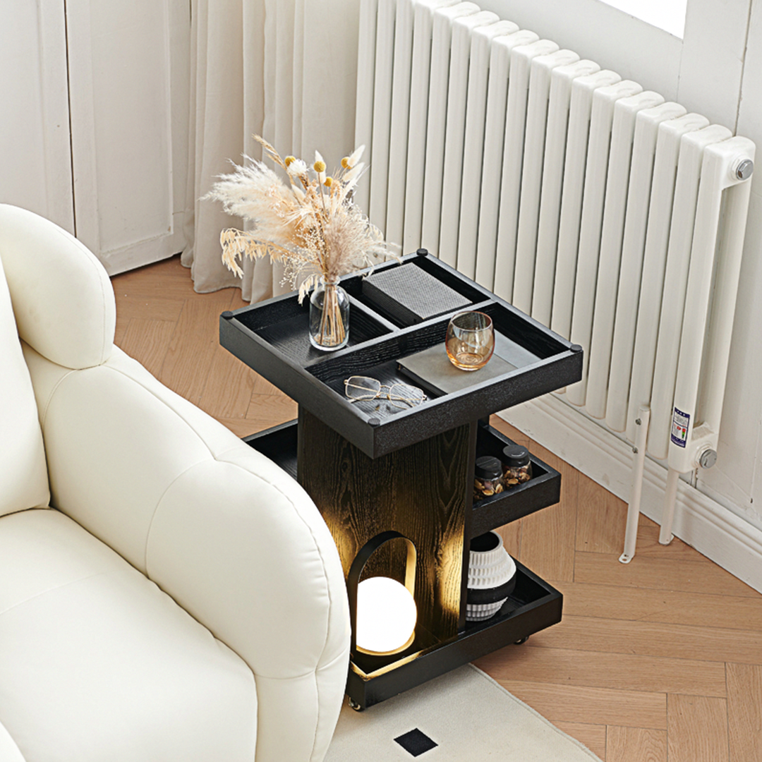 Cassandra Narrow Side Table, Black