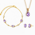 Essential Amethyst Jewellery Set in 18k Gold Vermeil