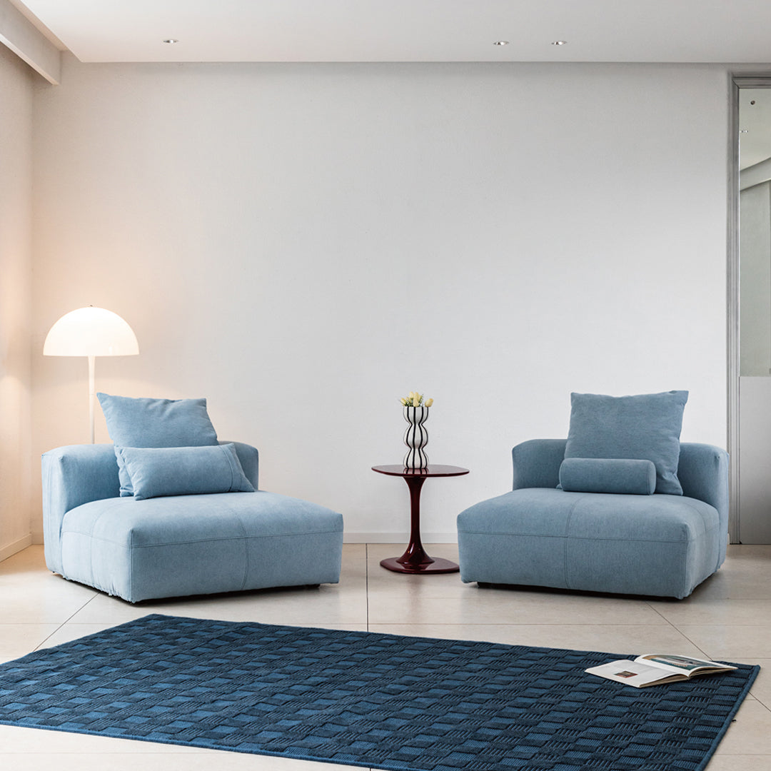 Gagnon Modular Sofa, Two Seater Sofa, Blue