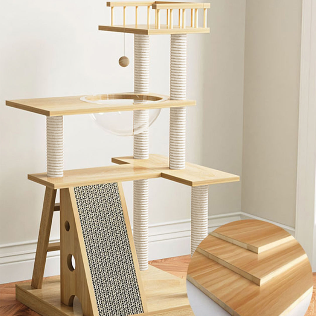 Chalet Cat Climber, Cat Tree, Wood