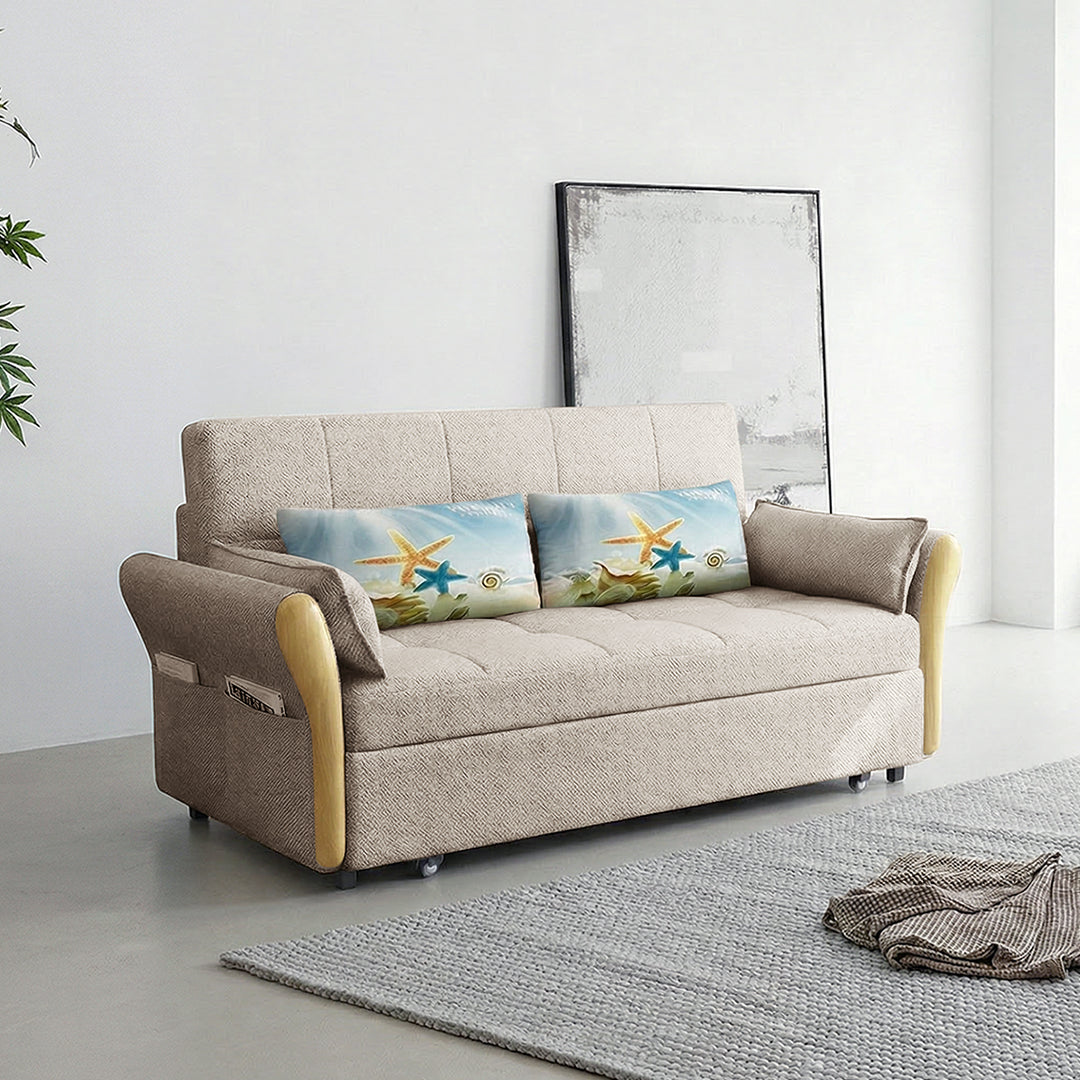 SB152 Two Seater Sofa Bed, Blue