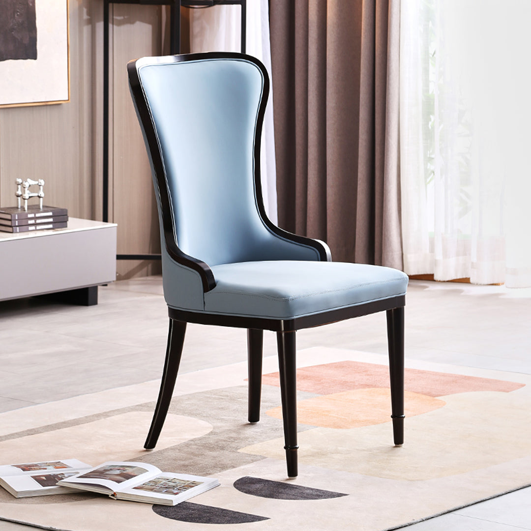Inoue High Back Dining Chair, Leather