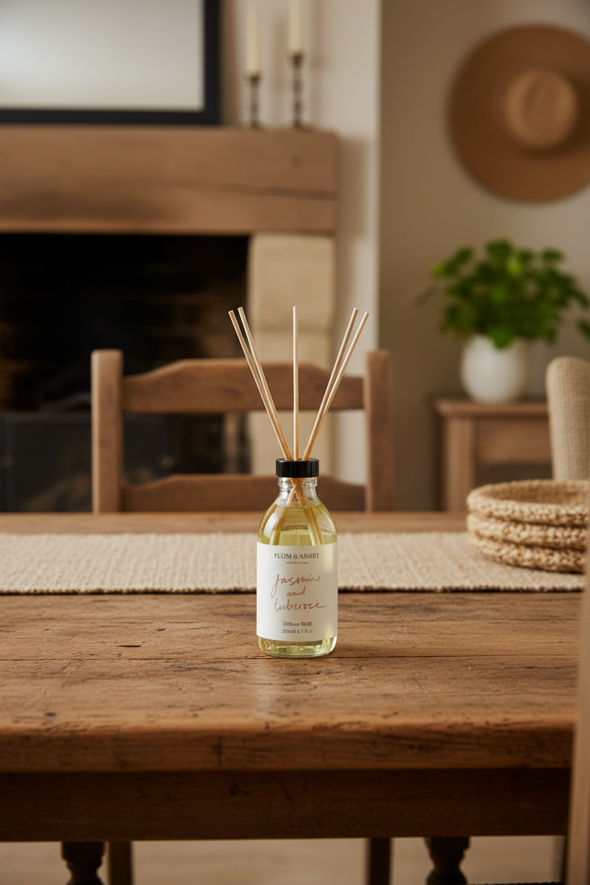 Jasmine & Tuberose Diffuser Refill + Free Reeds