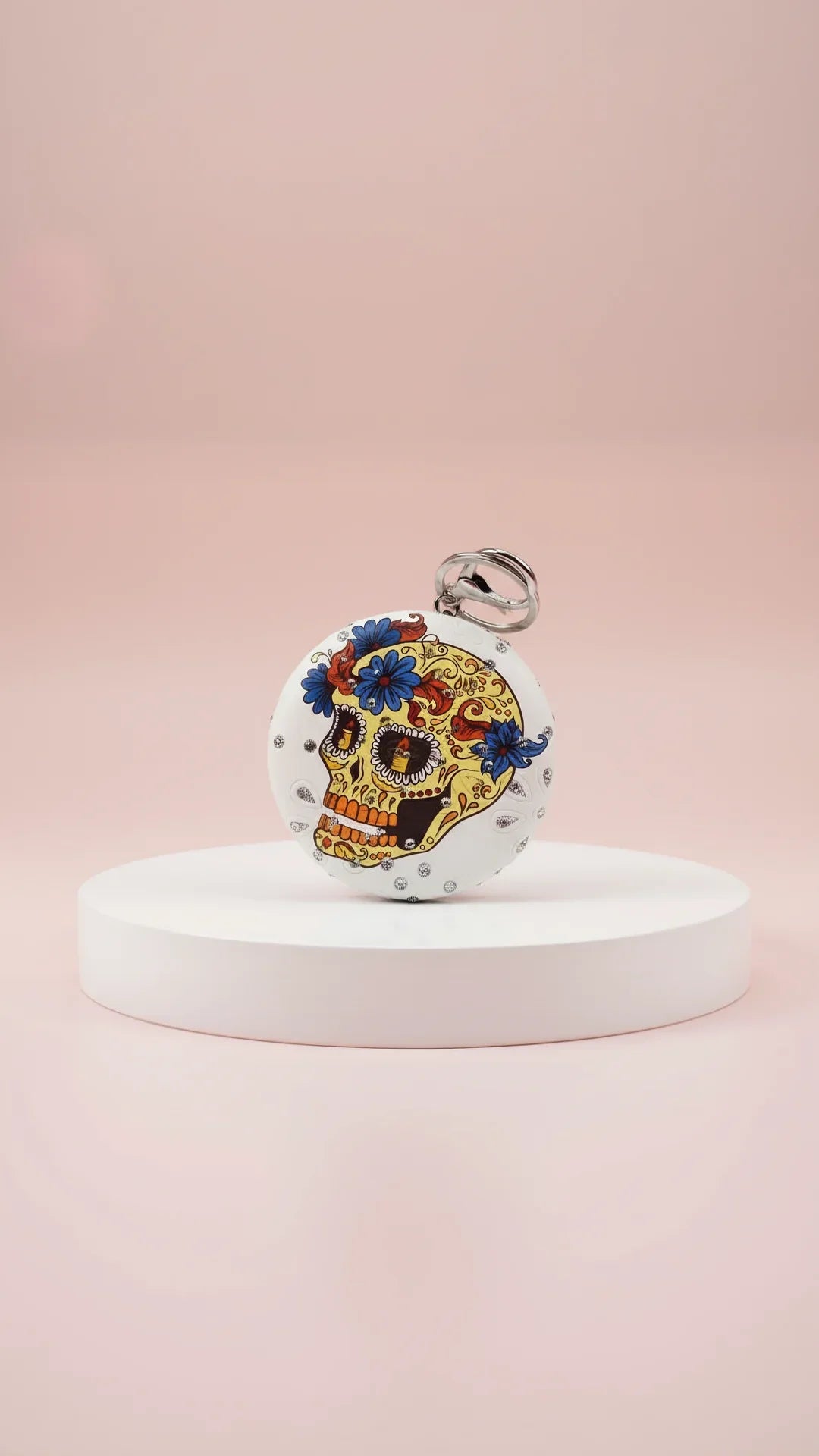 Sparkly Skull & Flowers Compact Mirrors Pack of 12