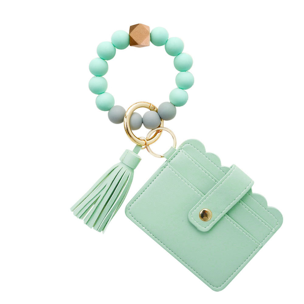 Silicone Bracelet Wrist Keychain Pendant