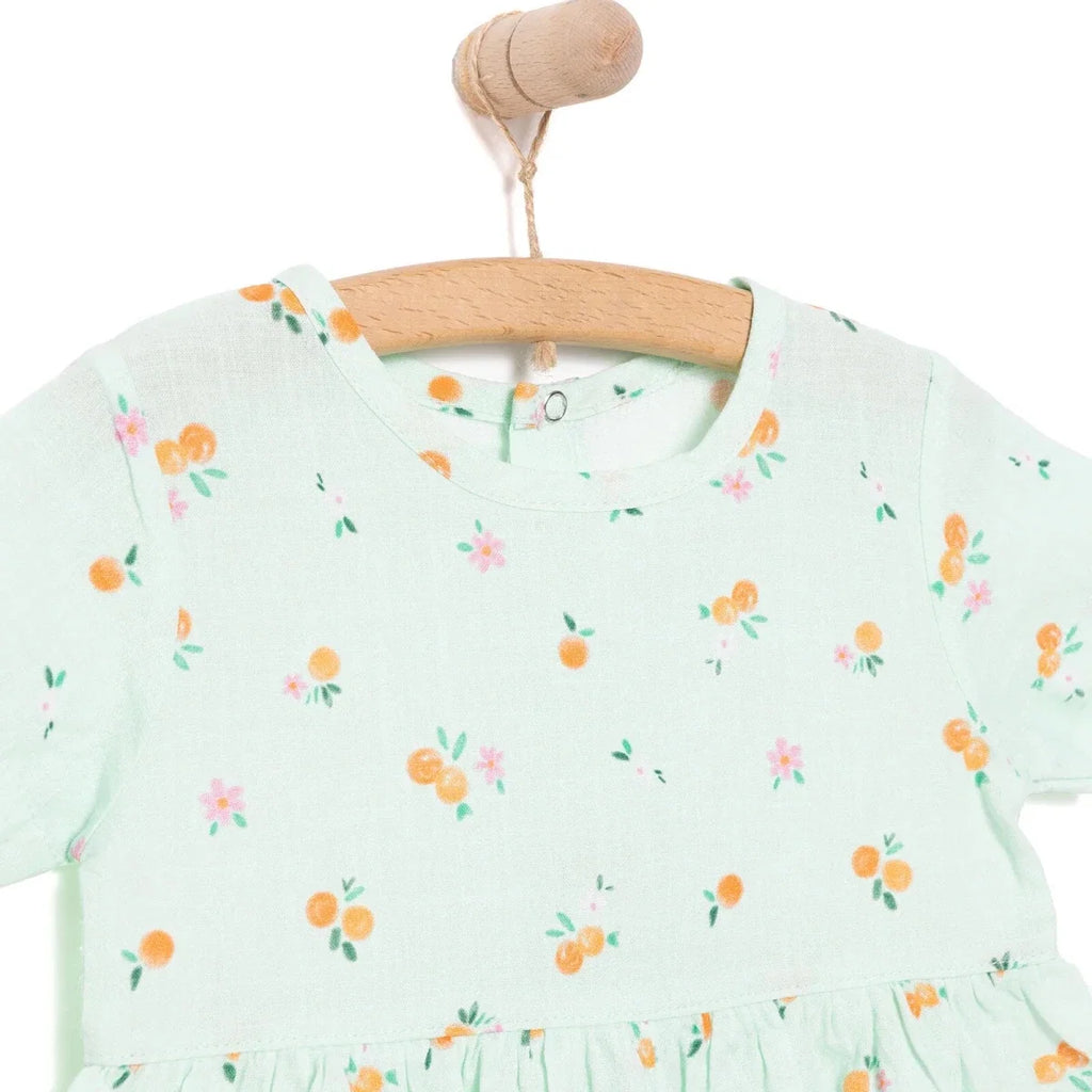 HelloBaby Newborn Girl Woven Dress - Light Blue