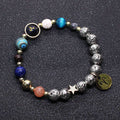 Twelve Constellation Blue San Lettering Bracelet Antique Silver Volcanic Stone Bracelet