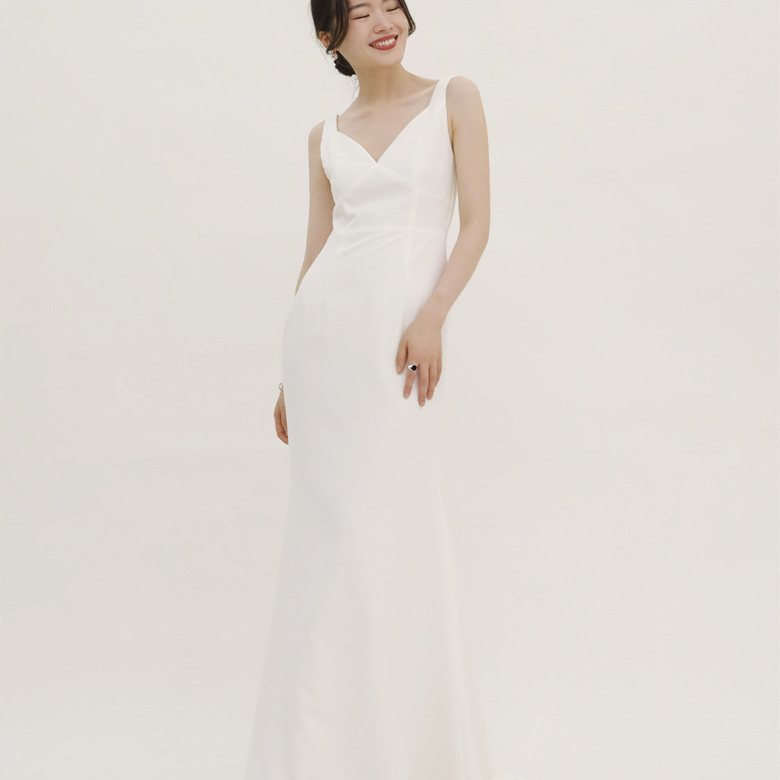 Back Kink Backless V-neck Evening Dress