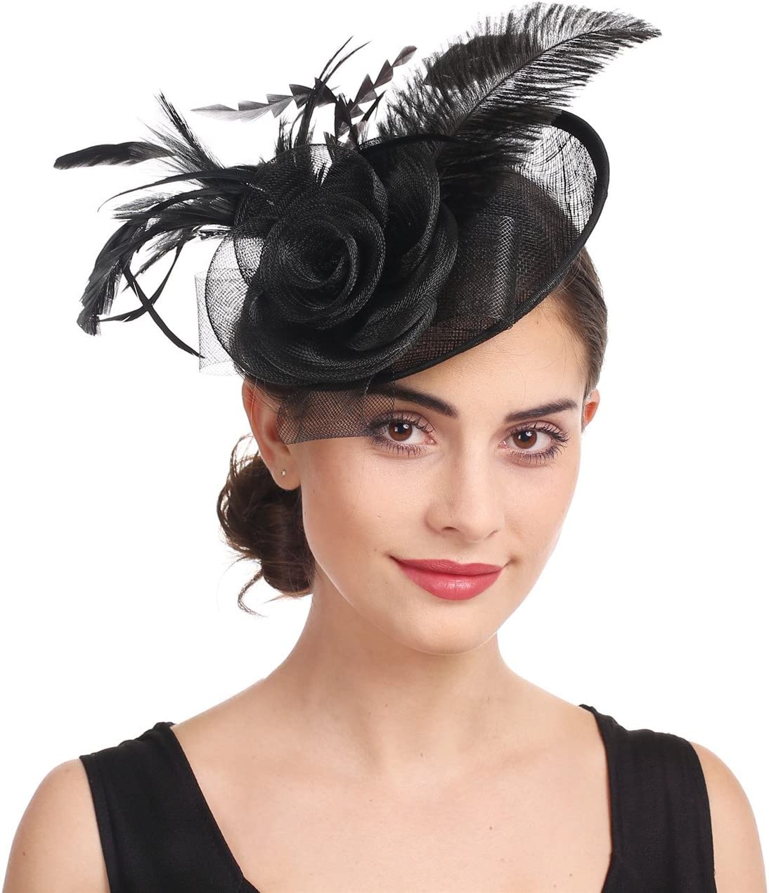 Sinamay Base Flower Fascinator on Headband