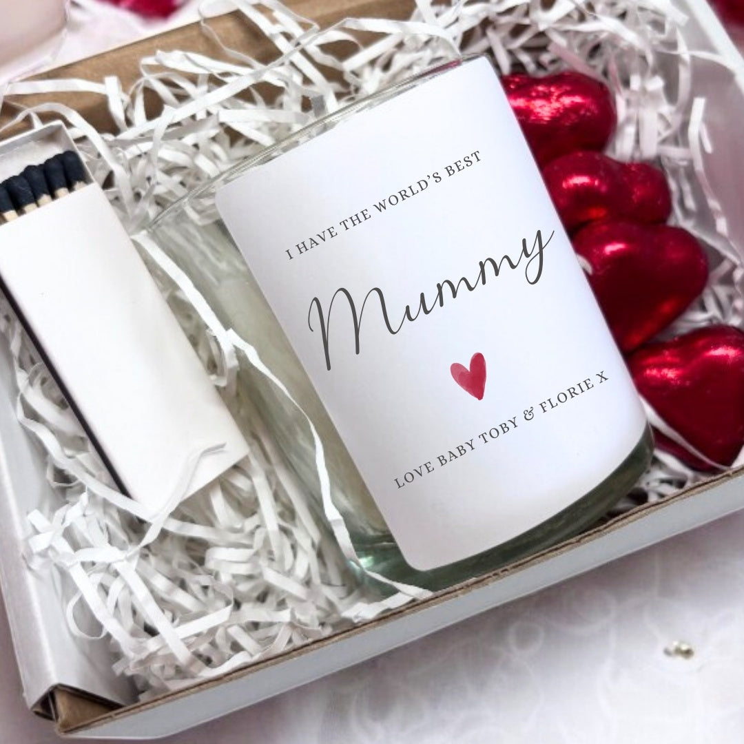 Personalised I Have The World's Best Mummy Candle Gift Set