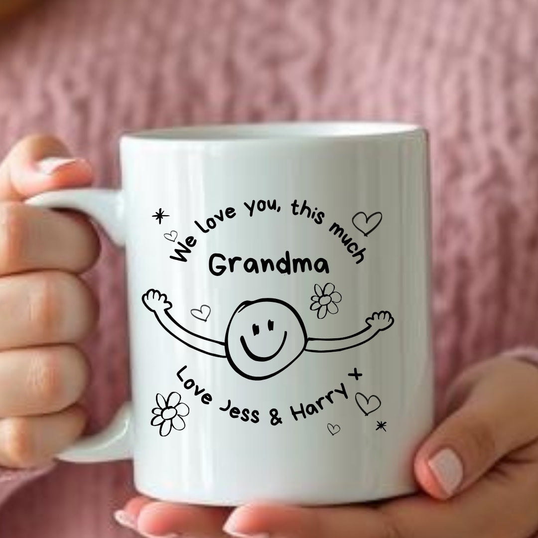 Personalised I Love You This Much Mug | Gift for Auntie, Mummy, Dad