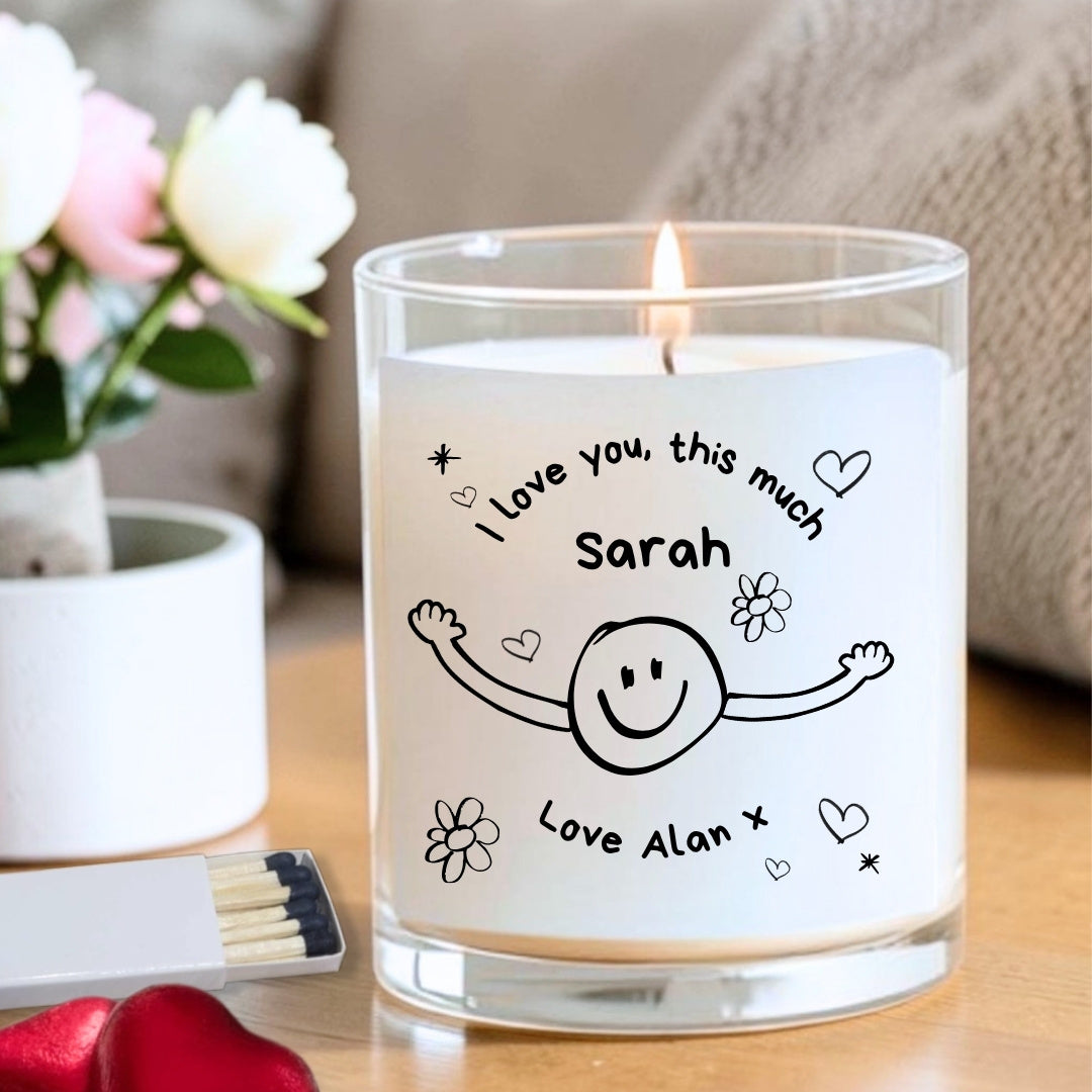 Personalised I Love You Candle | Mum, Grandma, Auntie