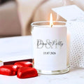 Personalised Mr & Mrs Couples Initial Candle Gift Set | Keepsake for Couples