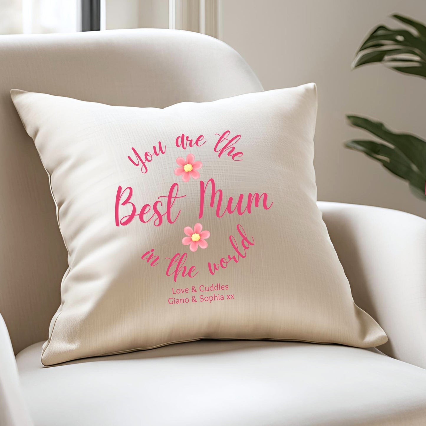 Personalised You're The Best Mum In The World Cushion