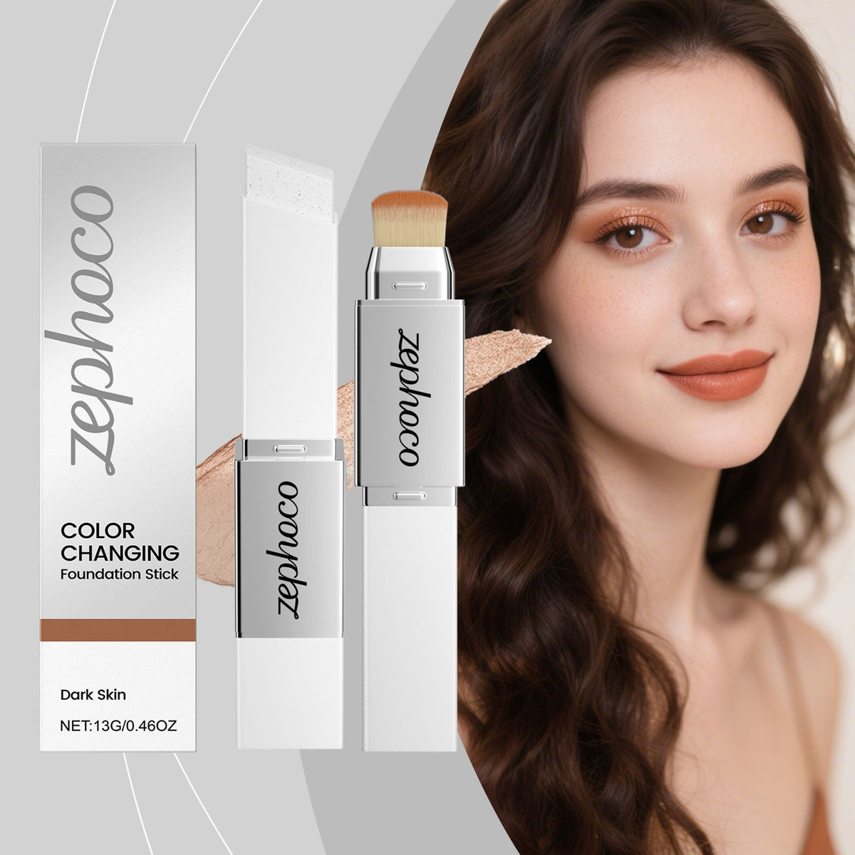 2-in-1 Color-Changing Foundation Stick Deep Skin Tone