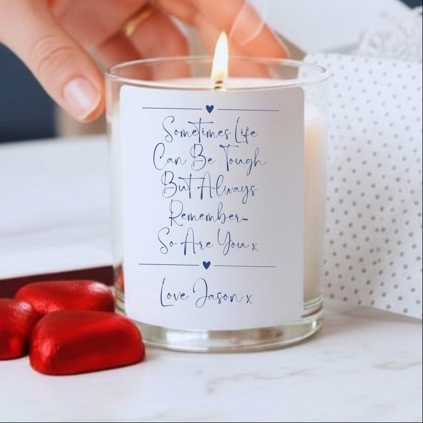 Personalised Sometimes Life Can Be Tough Candle Gift Set | Friend, Family