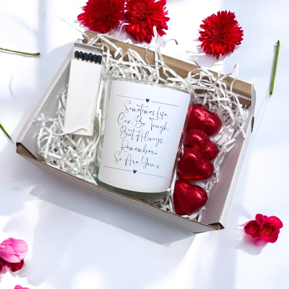 Personalised Sometimes Life Can Be Tough Candle Gift Set | Friend, Family