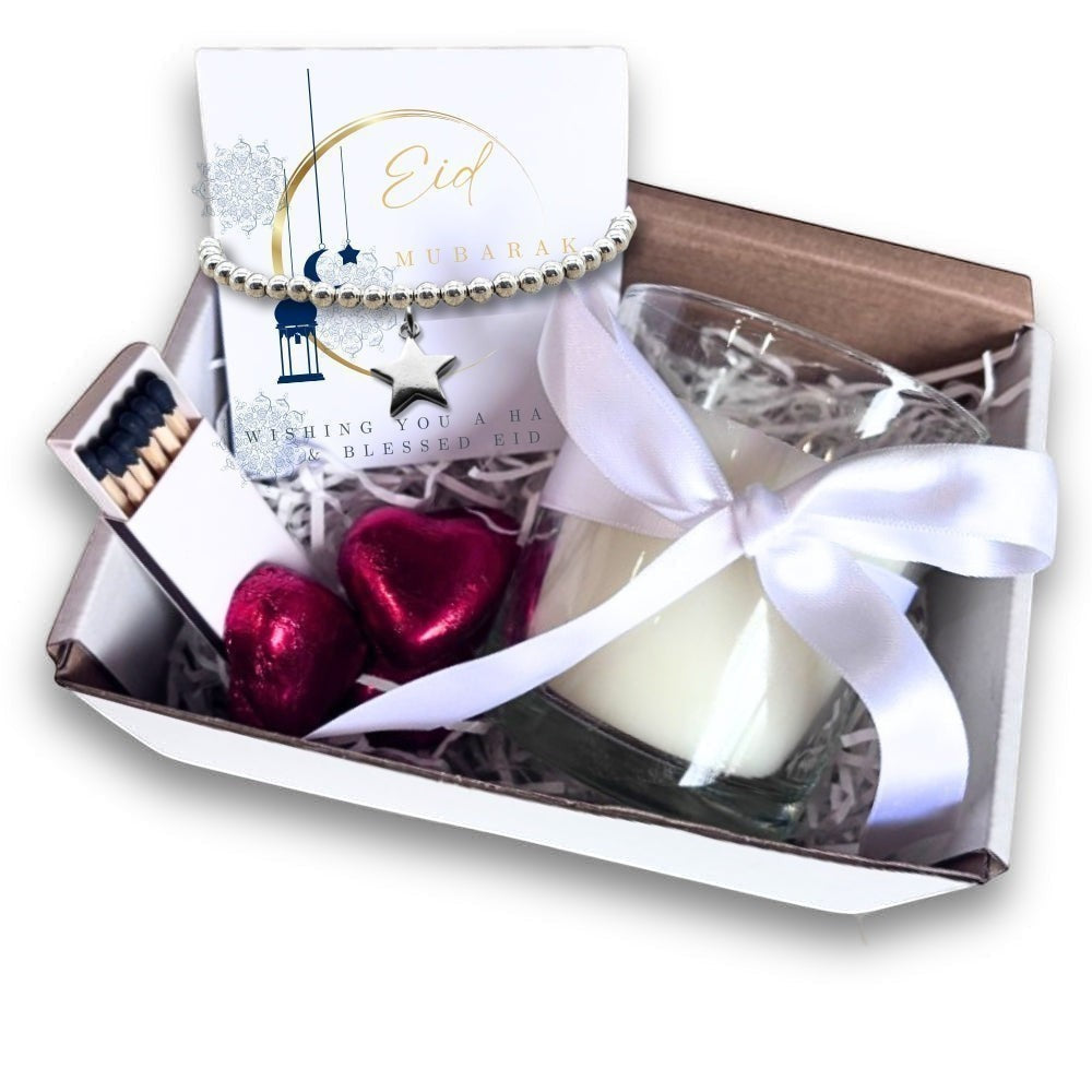 Personalised Eid Mubarak Moon Candle – Gift for Her