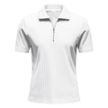 Mens Loose Corduroy Half-Zip Polo Short-Sleeve T-Shirt