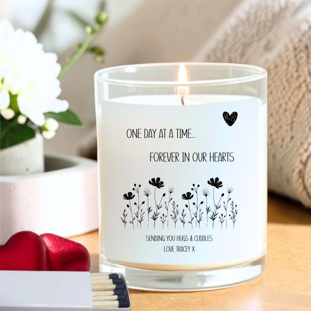 Personalised Forever in Our Hearts Candle Gift Set | Keepsake for Family, Friend