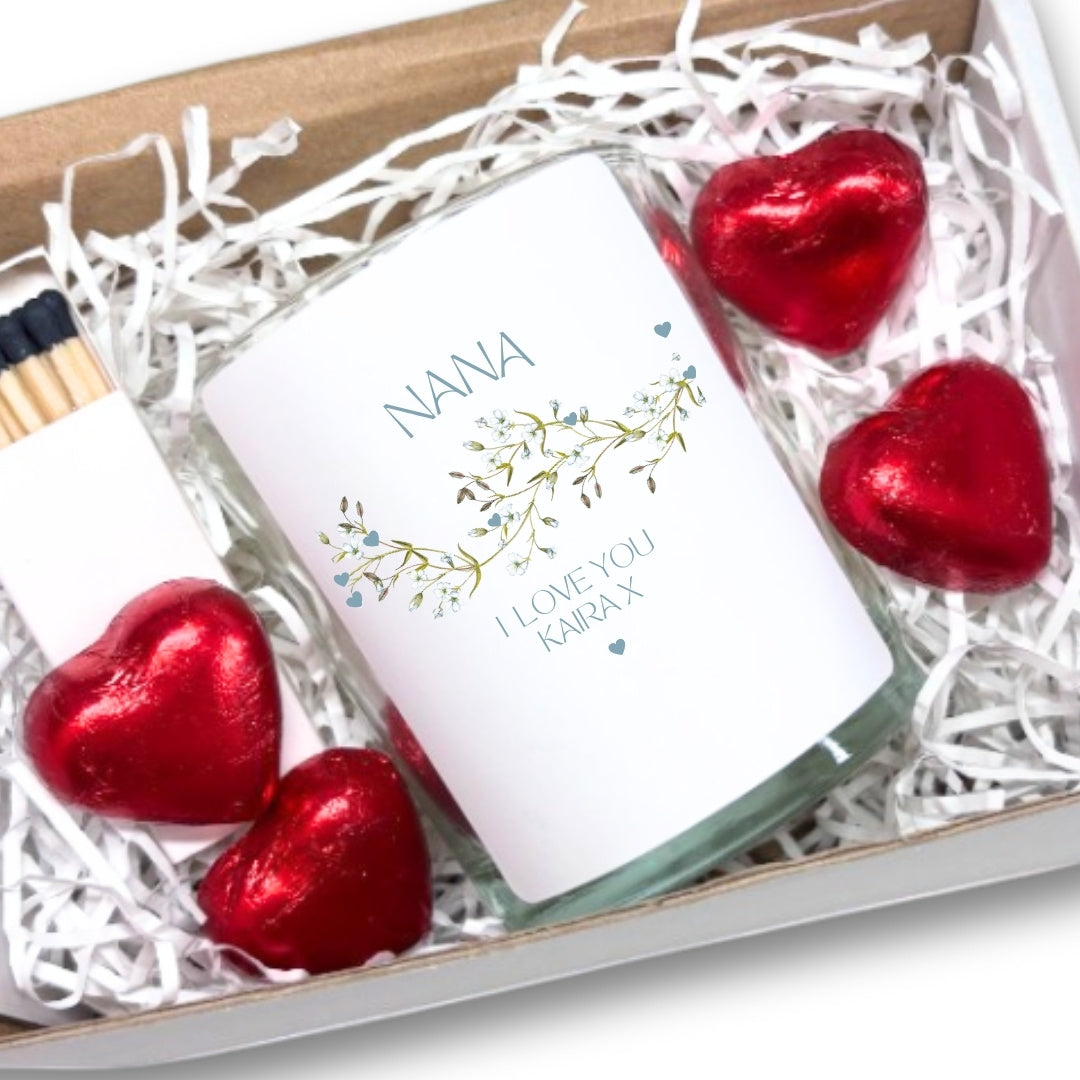 Personalised We Love You Candle Gift Set | Grandma Nana Nona Mummy
