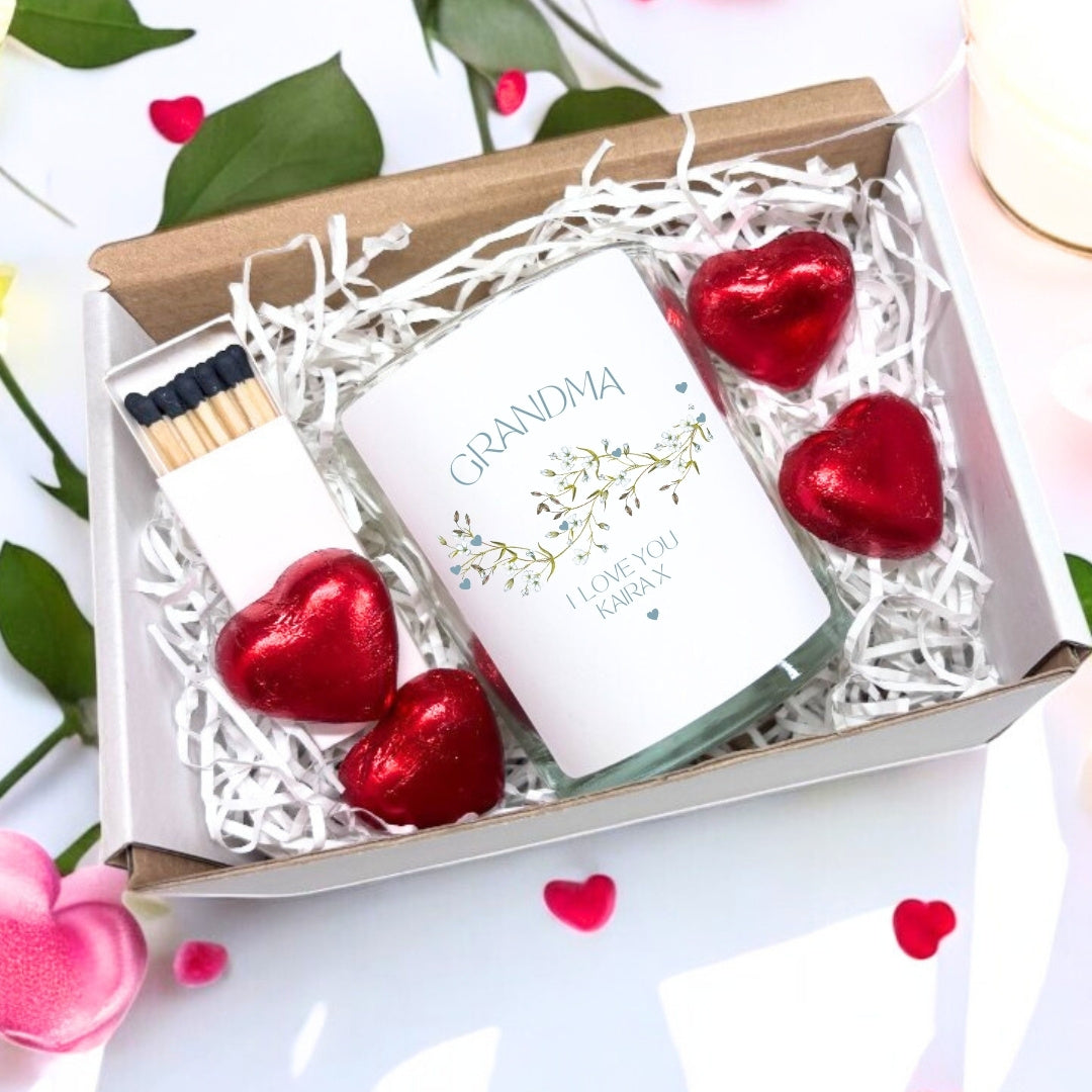 Personalised We Love You Candle Gift Set | Grandma Nana Nona Mummy