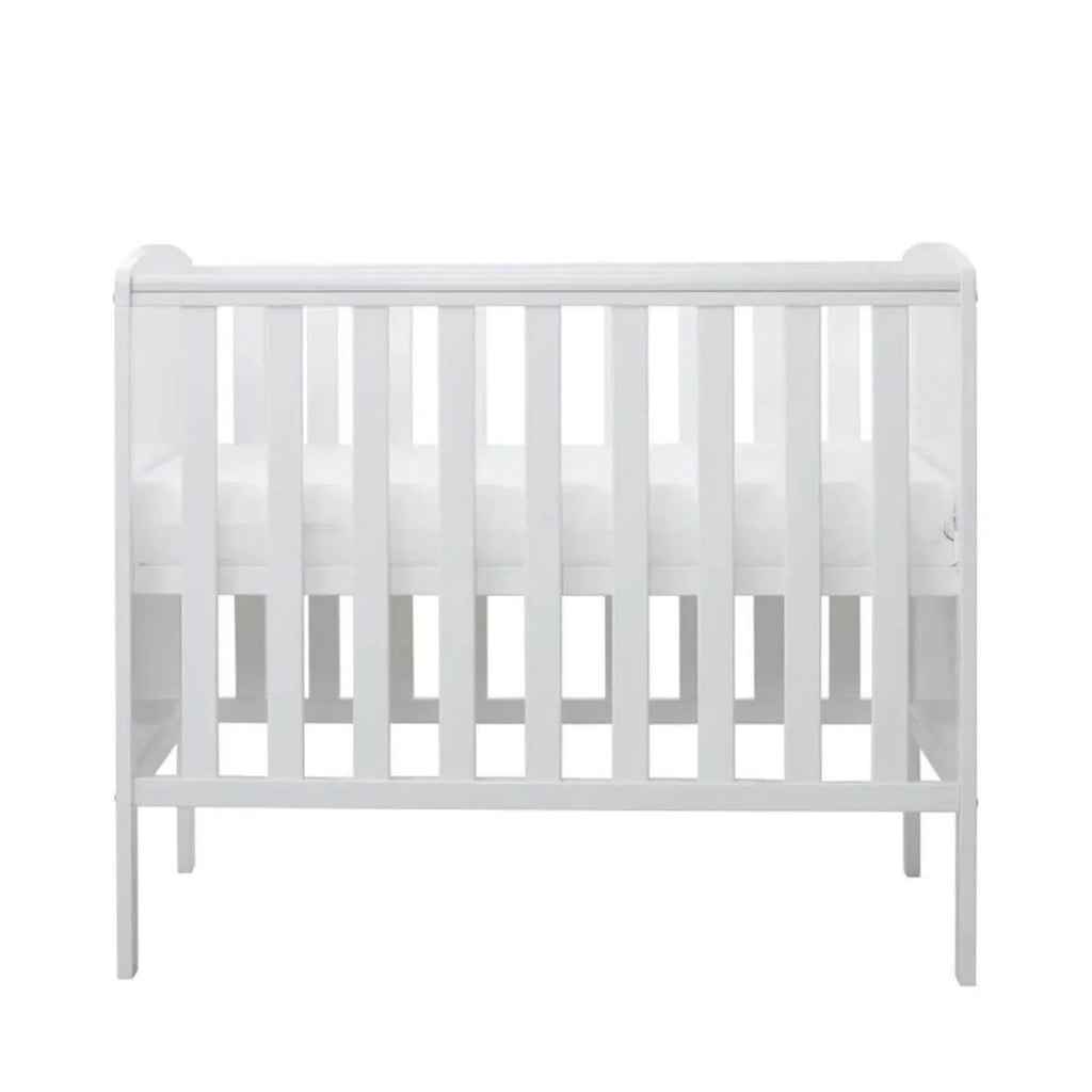 Ickle Bubba Coleby Space Saver Cot White - Premium Sprung Mattress