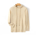 Men's Hooded Solid Color Skin-friendly Knitted Warm Hoodie Bottoming Shirt