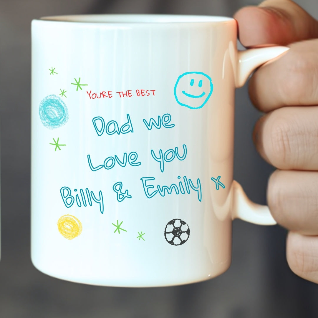 Personalised Dad's Watching Football Mug | Gift for Dad, Uncle, Friend