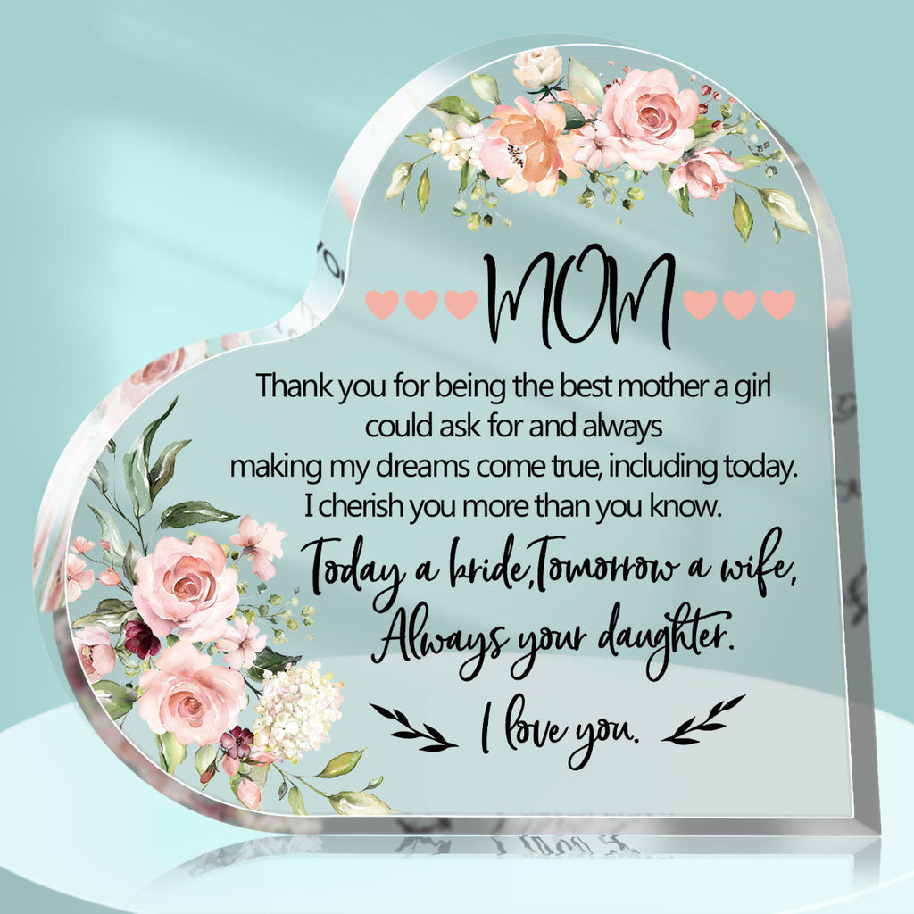 Acrylic Love Ornaments Transparent Decorations Mother's Day Gift