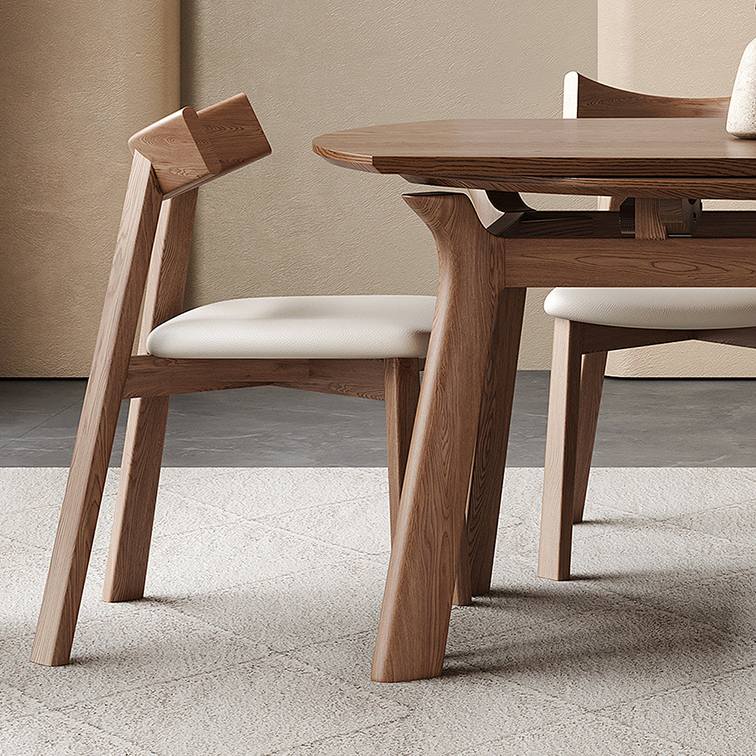 Aitken Round Folding Dining Table, Solid Wood