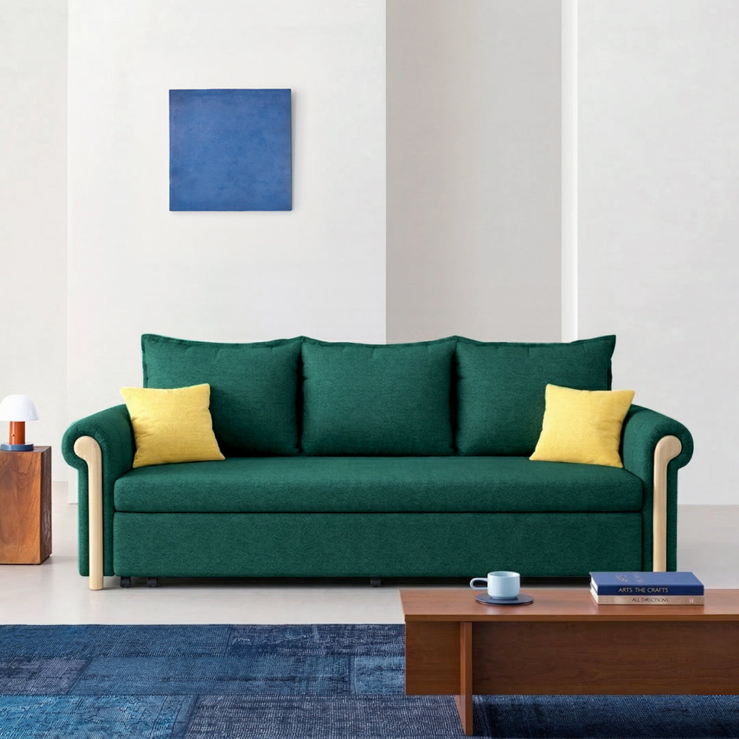 Braylene Two Seater Sofa Bed, Linen