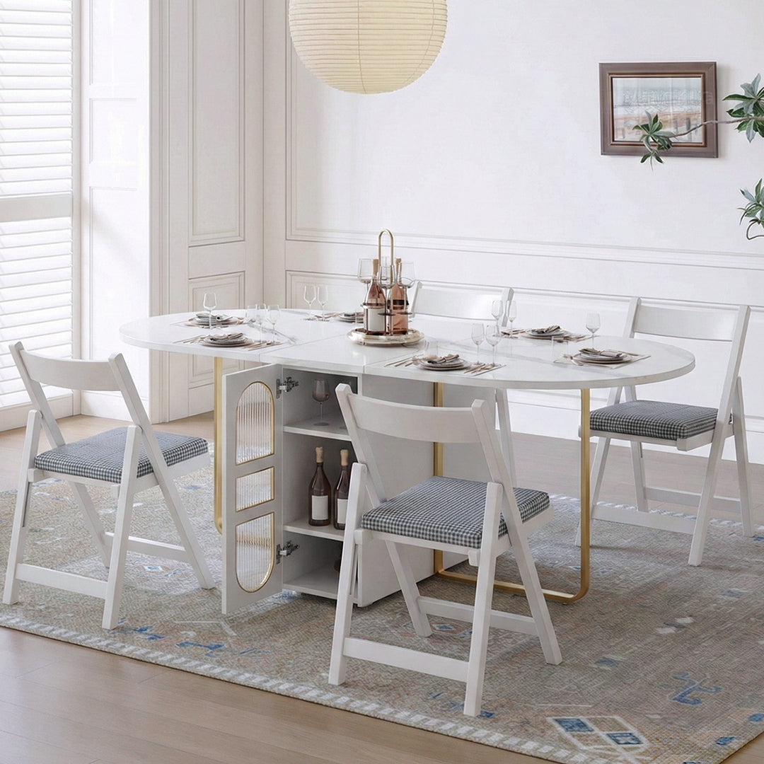 Weilai Concept Signature Folding Dining Table, White, Oval