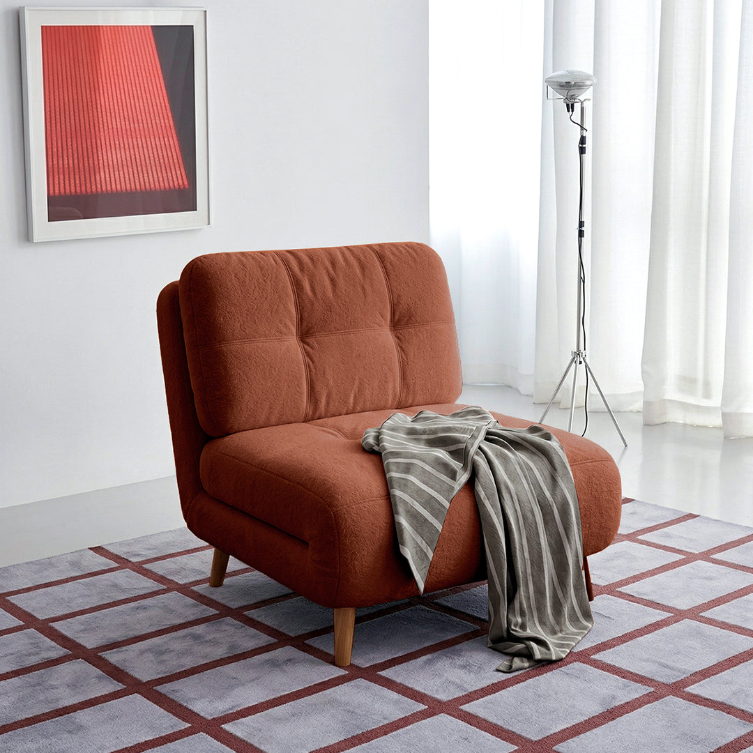 Evans Single Seater, Two Seater Sofa Bed, Velvet