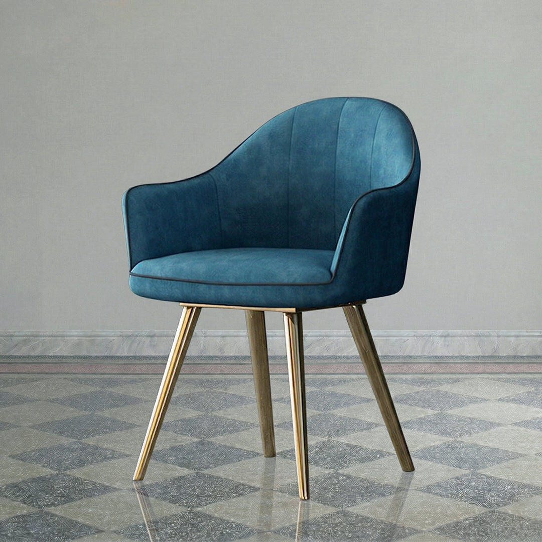 LUCI Dining Table, Marble And Gold Metal