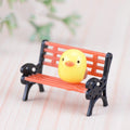 Miniature Model Mini Park Recliner Seat Chair Stool Plastic Artifact