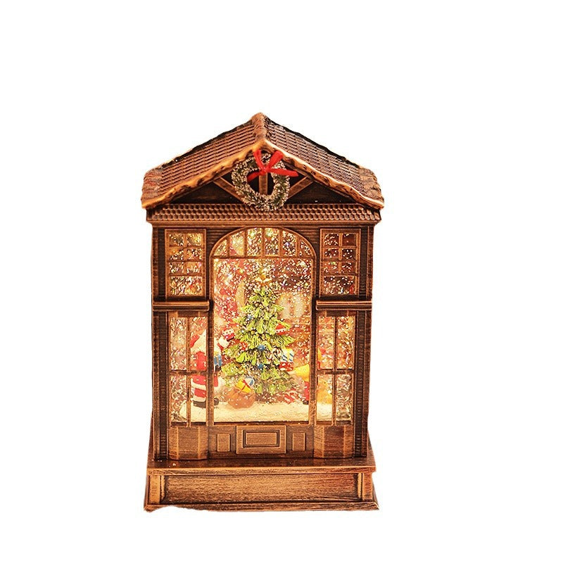 Christmas Music Box Music Box LED Luminous Crystal Lamp Christmas Decoration Night Light Christmas Gift