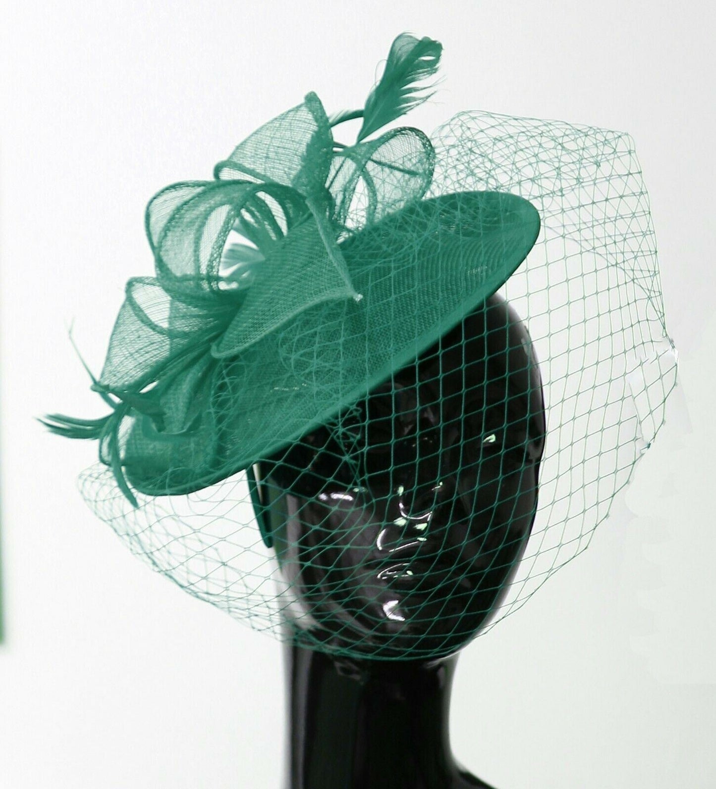 Medium Saucer Sinamay Headband Fascinator Wedding Ascot Hat Hatinator Birdcage Veil