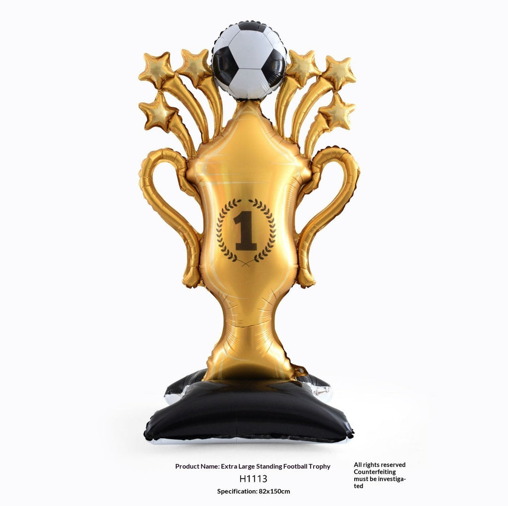 Large-sized Standing Soccer-themed Foil Balloons For Party Decorations