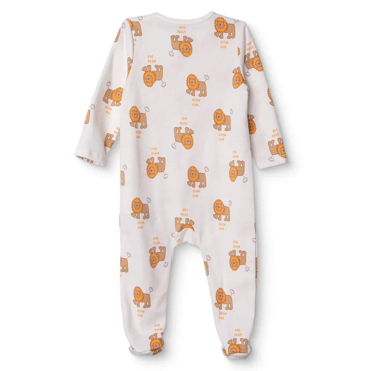 HelloBaby Lion Print Crew Neck Long Sleeve Baby Sleepsuit with Feet (Newborn to 6-9 Months)