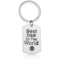 Father's Day Gift Best Dad In The World Single Ring Keychain