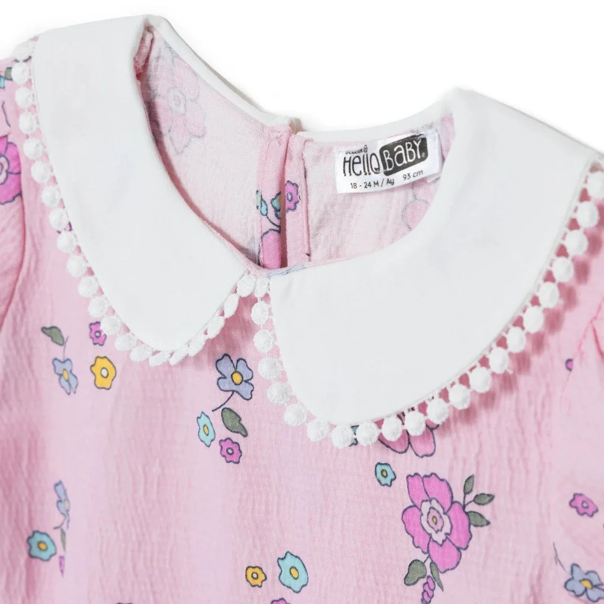 HelloBaby Baby Shirt Collar Short Sleeve Dress (6-9 Months to 4-5 Years)