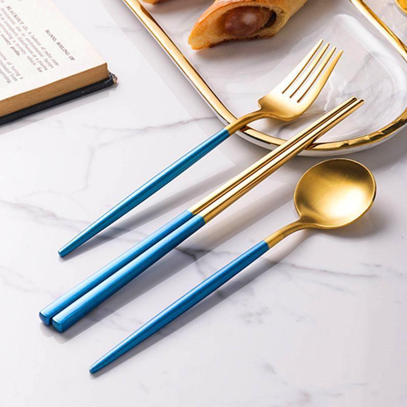 8 Piece Cutlery Set, Blue