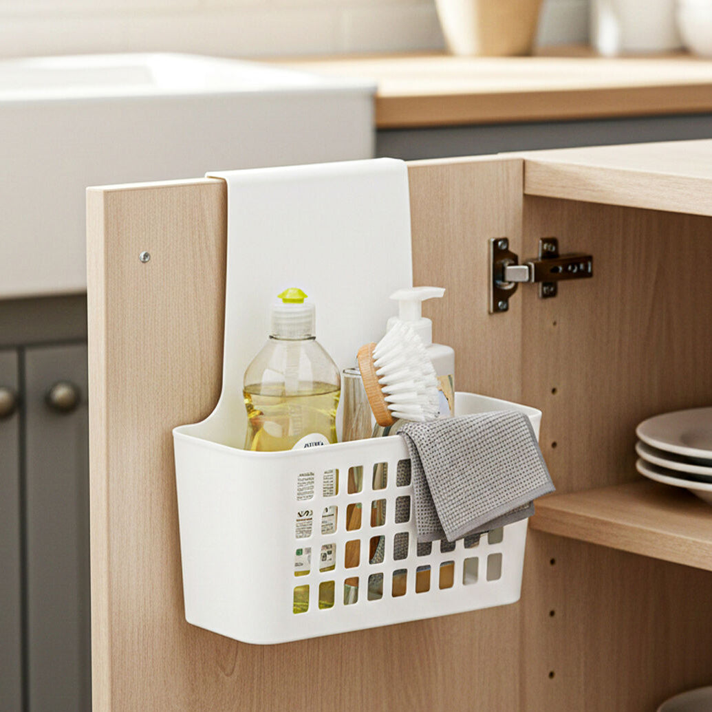 Temel White Small Hangable Organiser Basket