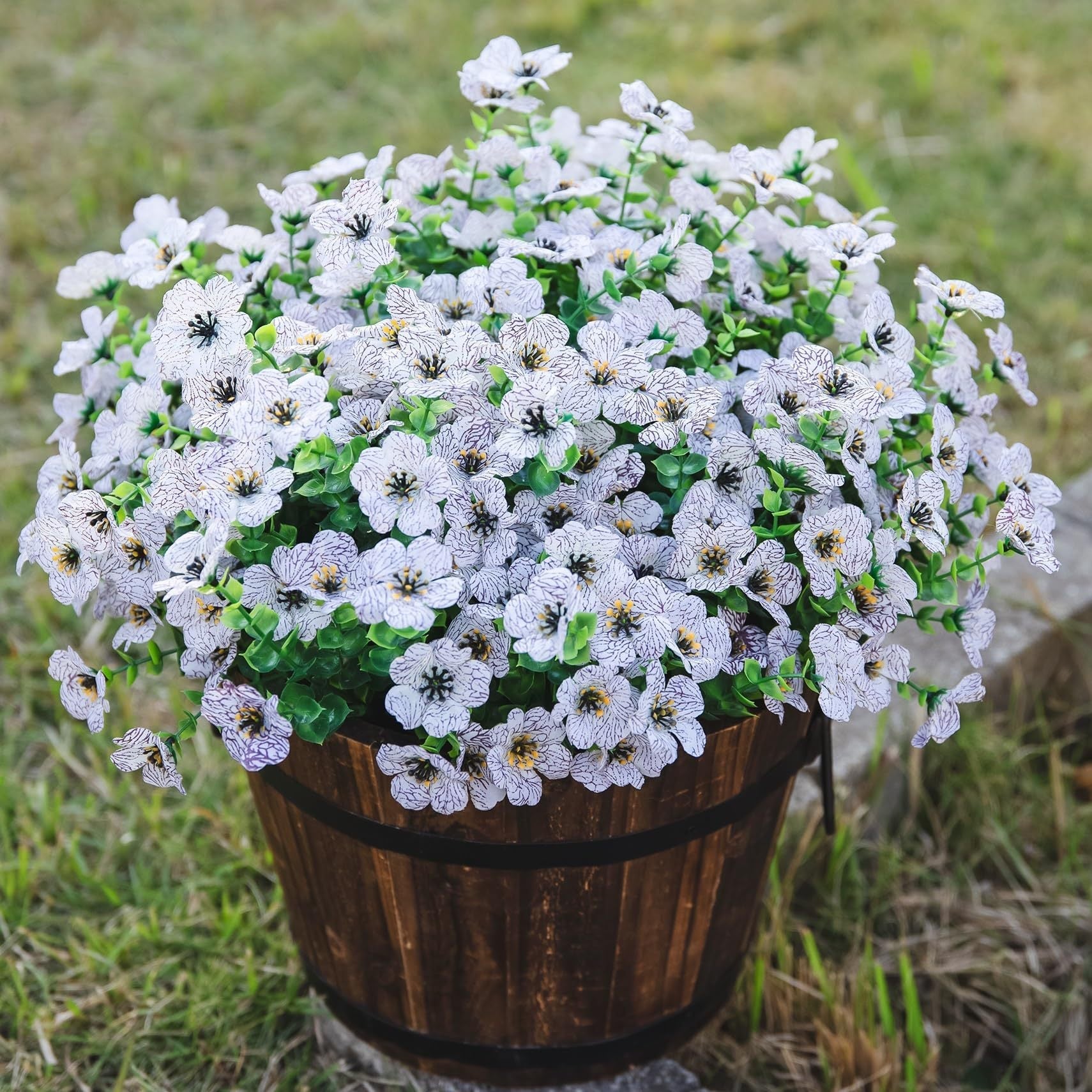 Artificial Outdoor UV-proof Decorative Simulation Green Plant Plastic Flowers