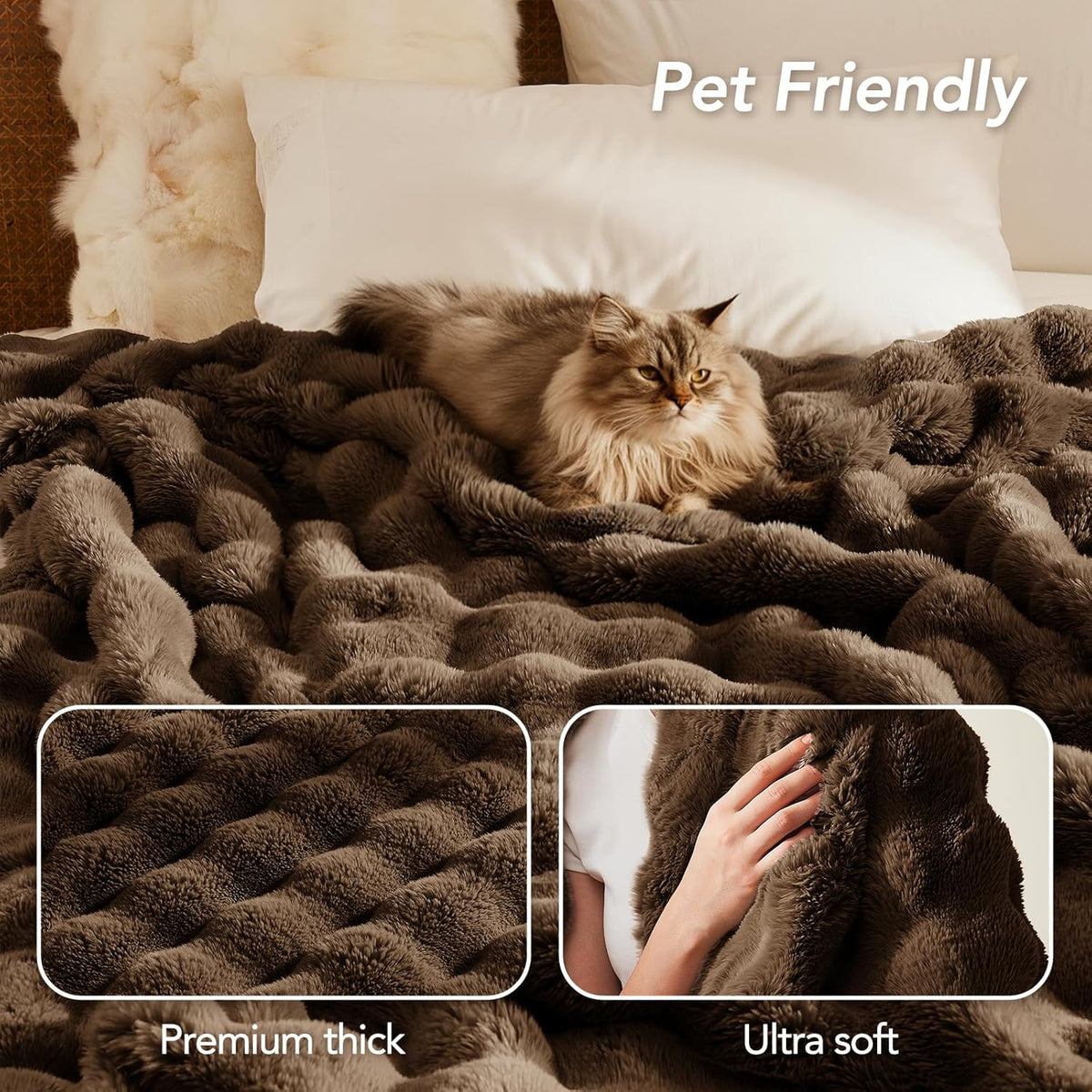 Luxury Faux Fur Throw Blanket