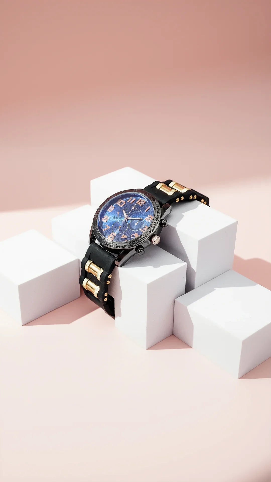 Men’s Black & Gold Sub Dial Sports Watch