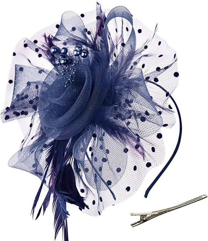 Flower Net fascinator on Headband