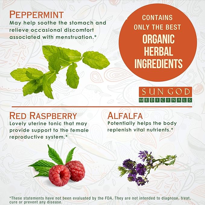 Organic Moon Herbal Tea with 10 FREE Tea Bags - MENSTRUAL & REPRODUCTIVE HEALTH